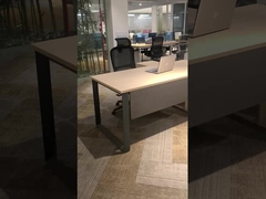 L형 관리자 상용 사무실 책상 옆 캐비닛