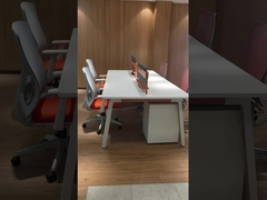 흰색 모듈형 4석 6석 개방형 직원 작업장