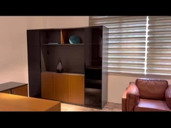 BESTON 가구 2 유리 슬라이딩 도어 사무실 파일 캐비닛 목재 저장 옷장