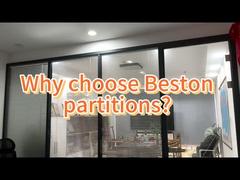 유리 사무실 칸막이 파티션 안정성 안전 데모 보기