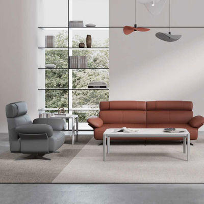 주문을 받아서 만들어진 iso 단 하나 가죽 안락 의자 소파 2 Seater 거실