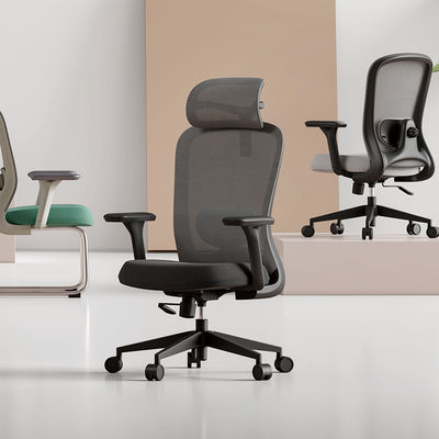 블랙 엑세이티브 롤링 조정 가능한 작업 맷 에르고노믹 책상 의자 허리 지원