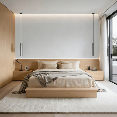 소매 고급 호텔 침실 가구 세트 목재 5성 호텔 침대 침대 테이블